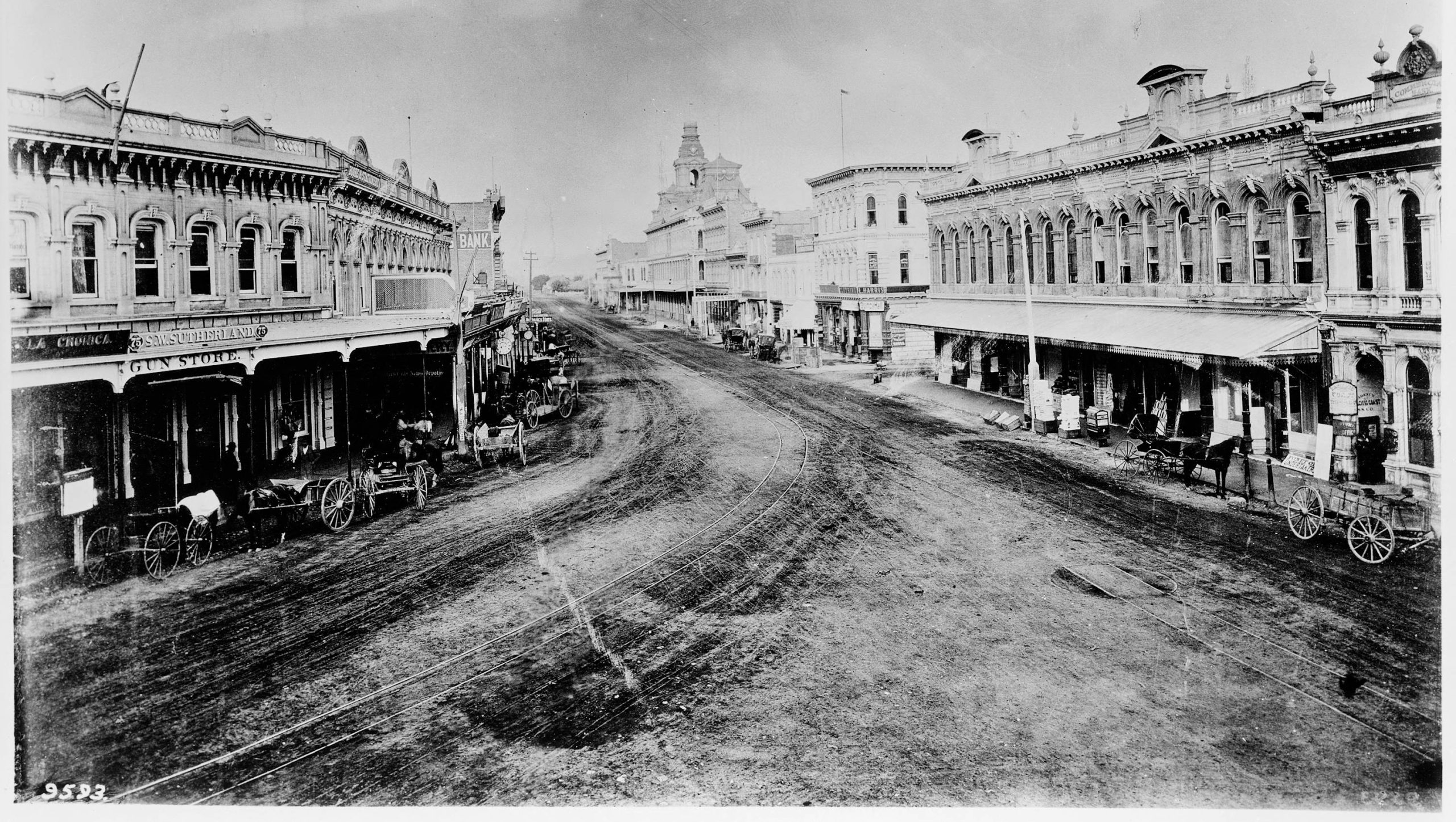 Los Angeles' Main Street in 1884