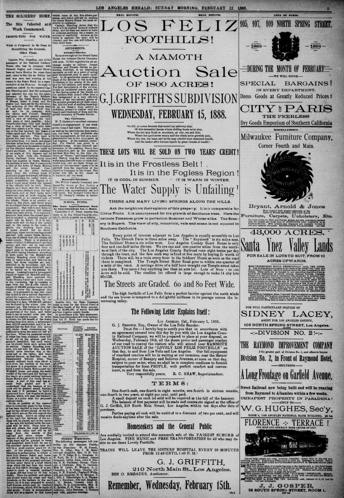 Ad for Los Feliz auction sale