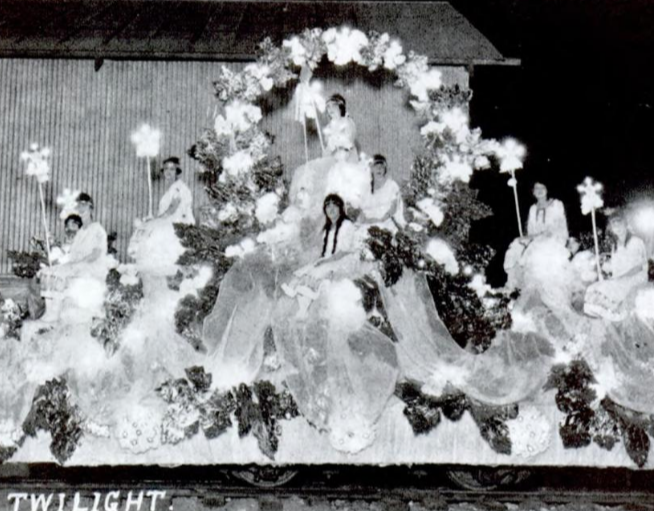 Fiesta float with electric lights